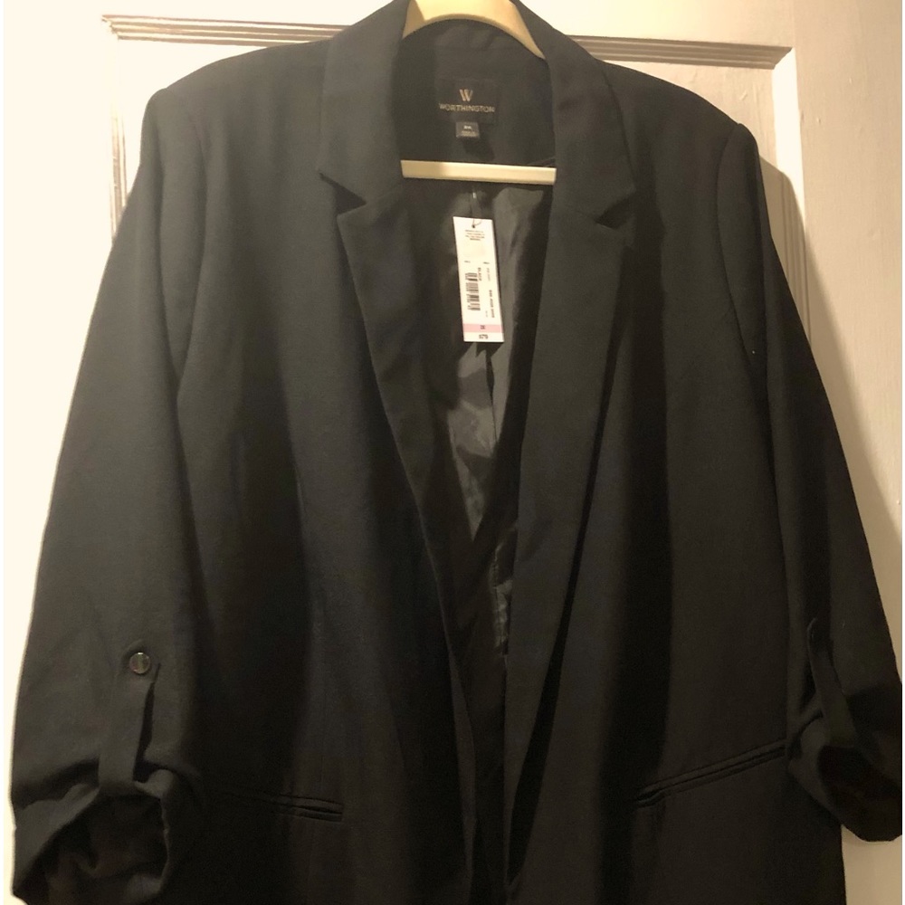 New plus size 2X black blazer